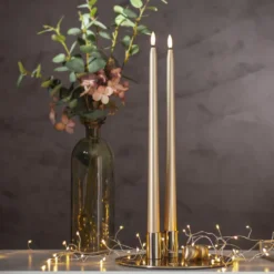 LED Antikljus Långa Metallic Guld