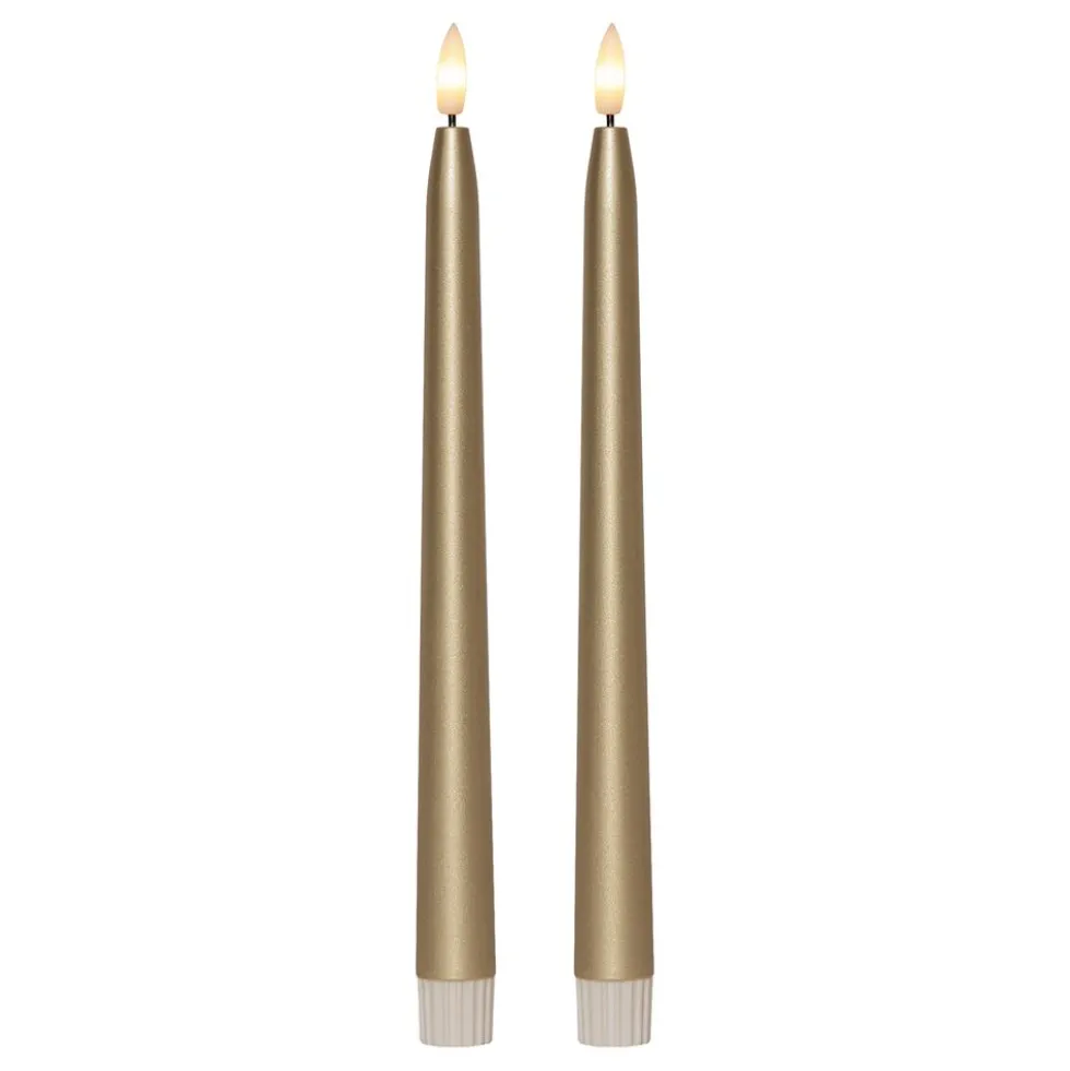 LED Antikljus Metallic Guld