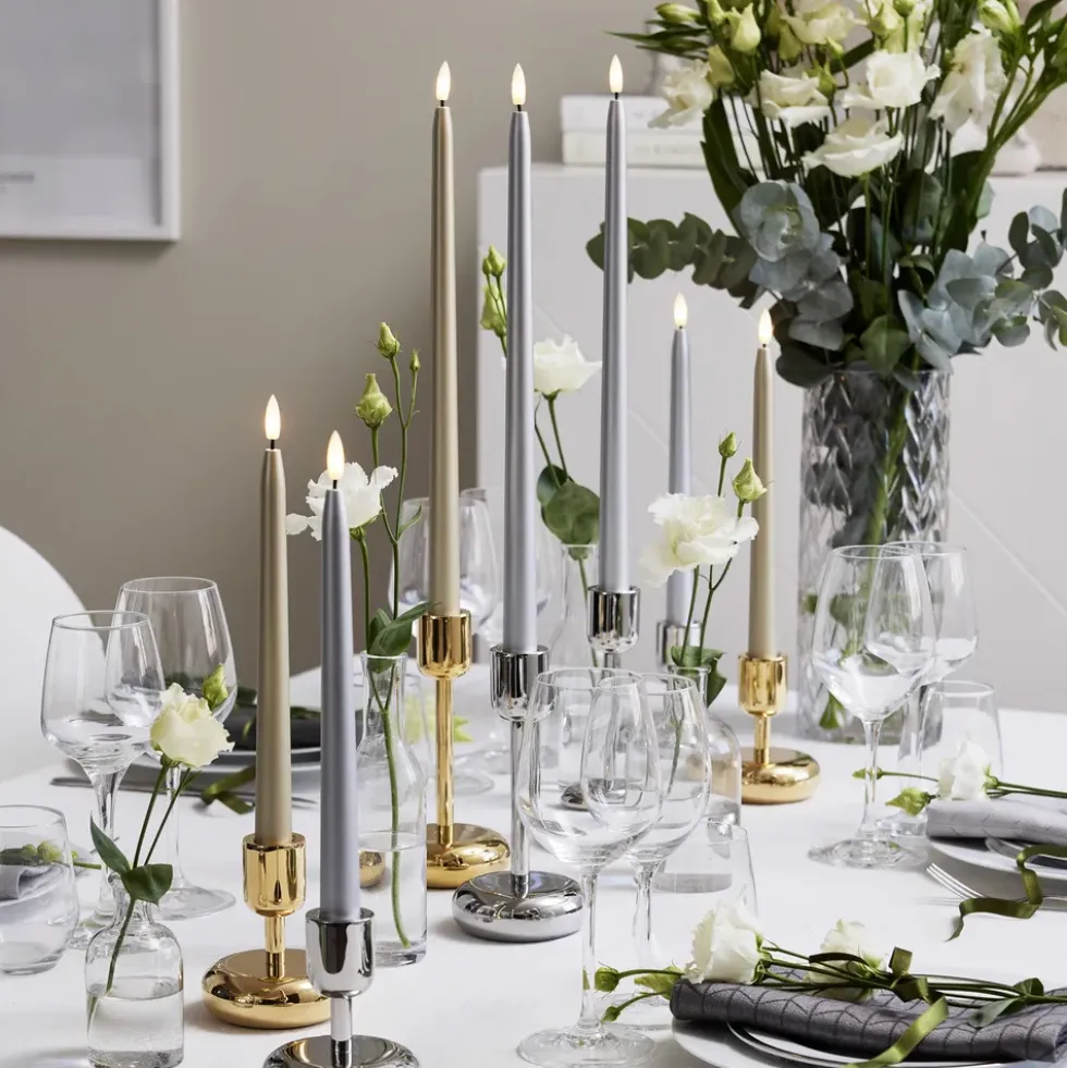 LED Antikljus Metallic Guld