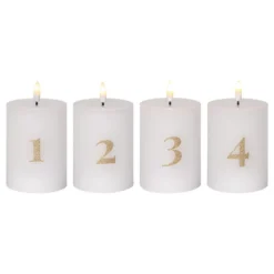 LED Blockljus Flamme Advent