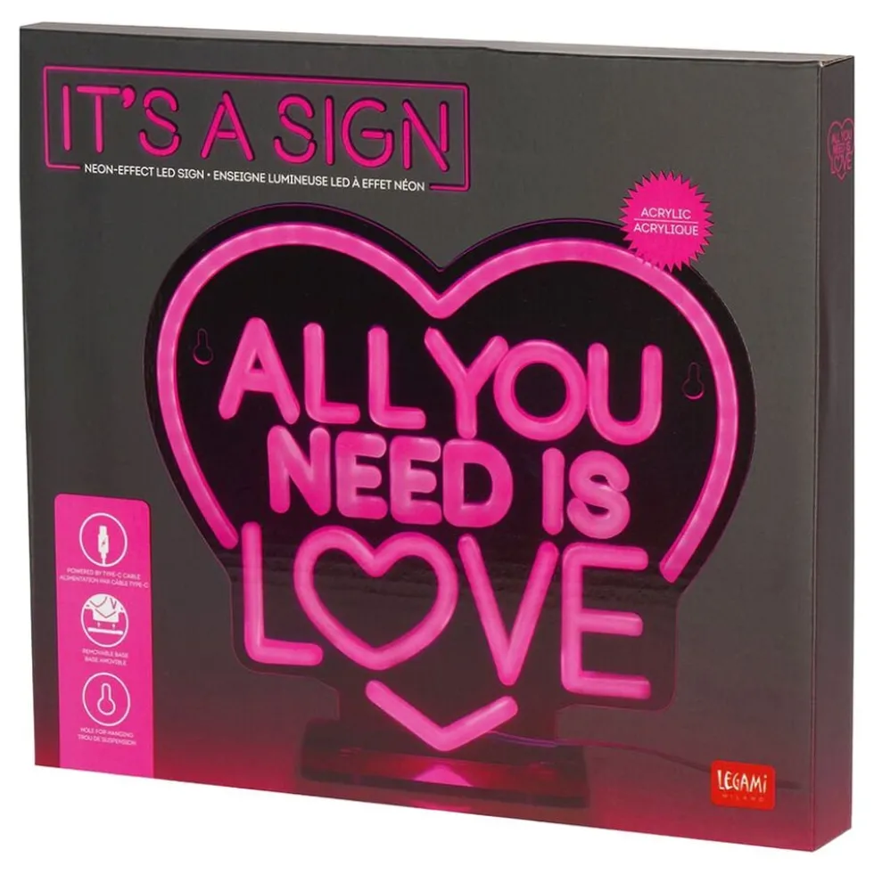 LED-Lampa All You Need is Love
