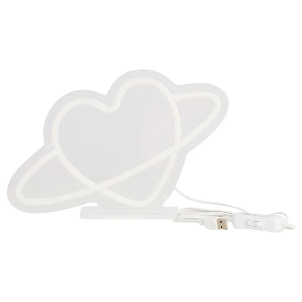 LED-lampa Planet Heart med Neon-effekt