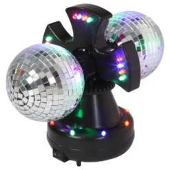 LED Roterande Spegelkulor Duo