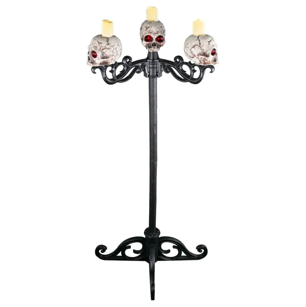 LED Takkrona/Kandelaber med Dödskallar 2in1