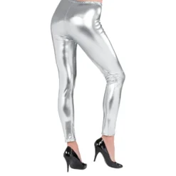 Leggings Silver Metallic