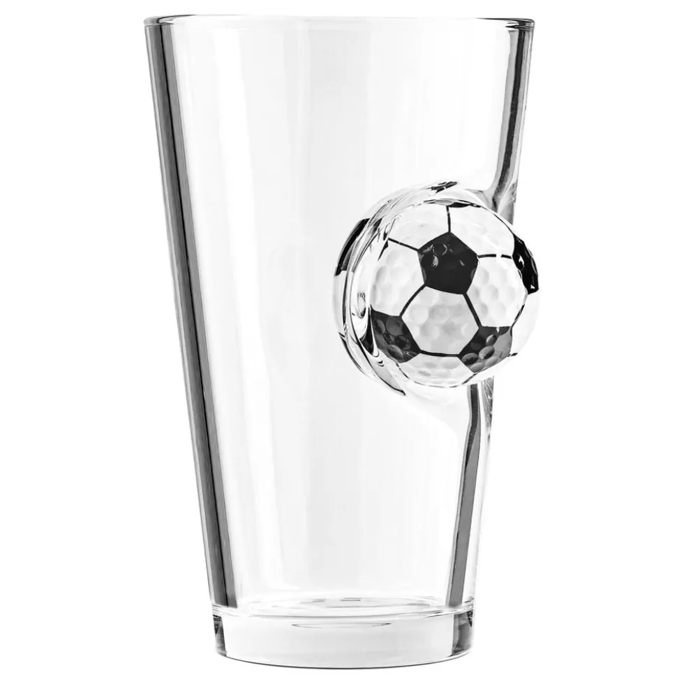 Ölglas med Fotboll