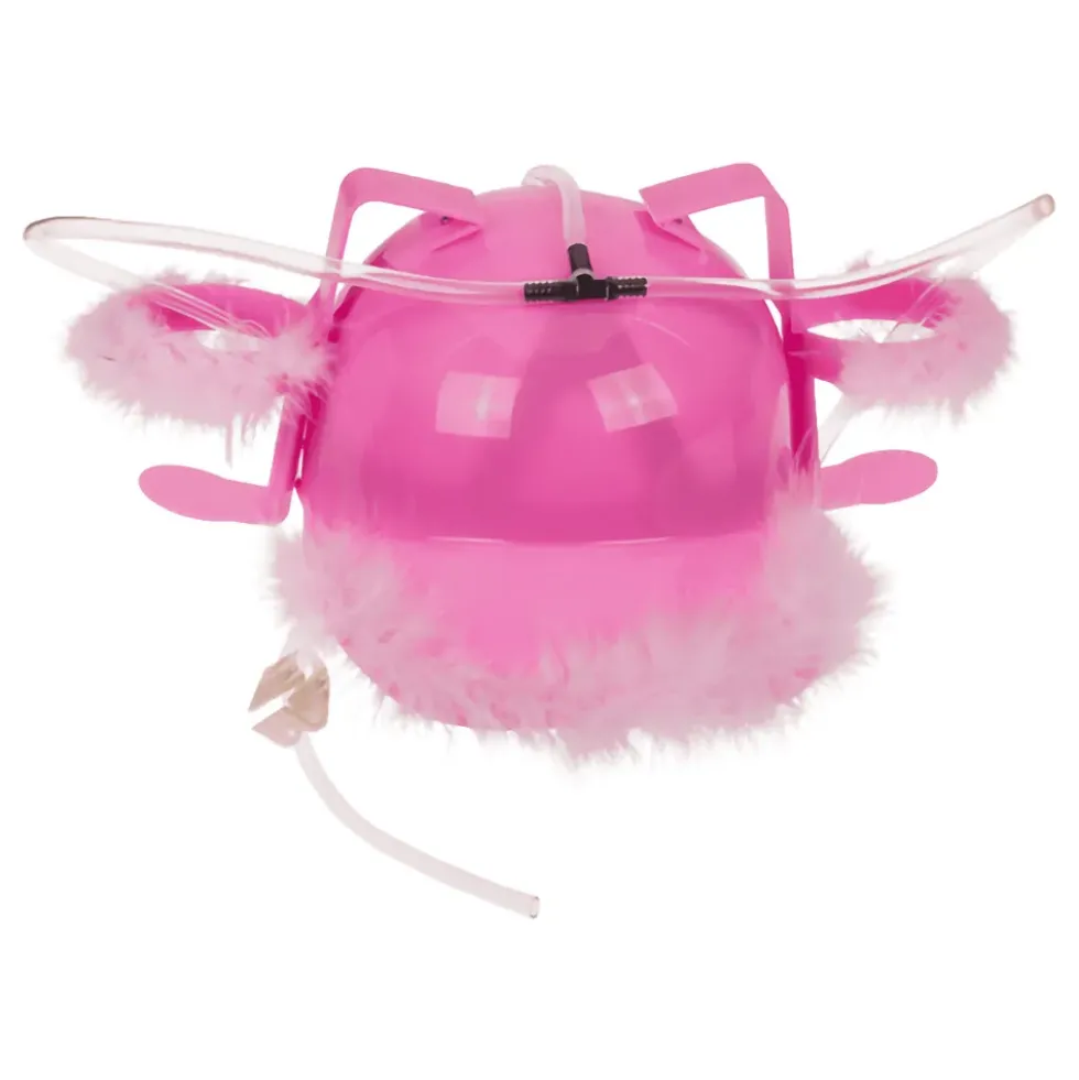 Ölhjälm med Rosa Fluff
