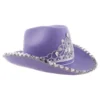 Lila Cowboyhatt med Tiara