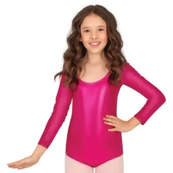 Långärmad Body för Barn Rosa Metallic