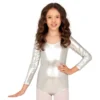 Långärmad Body för Barn Silver Metallic