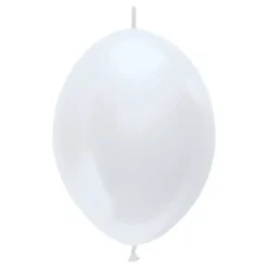 Länkballonger Pärlvit