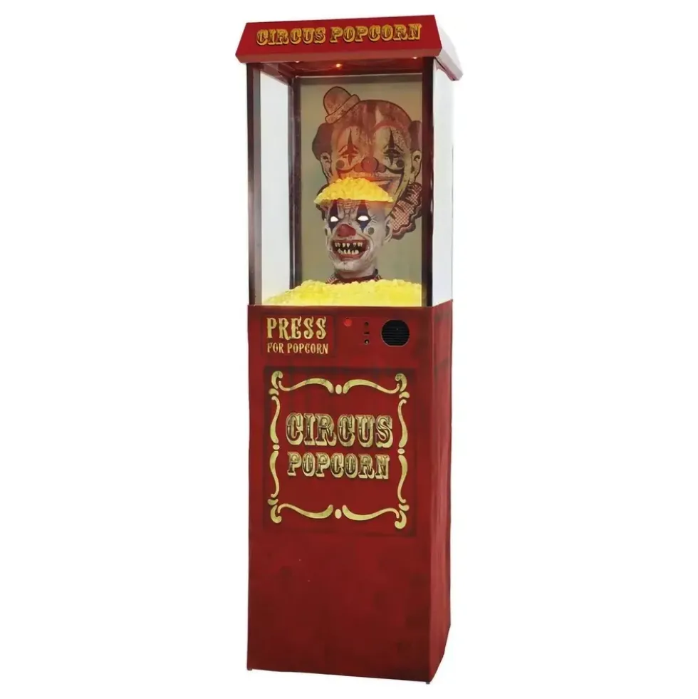 Läskig Clown i Popcornmaskin Animerad Prop