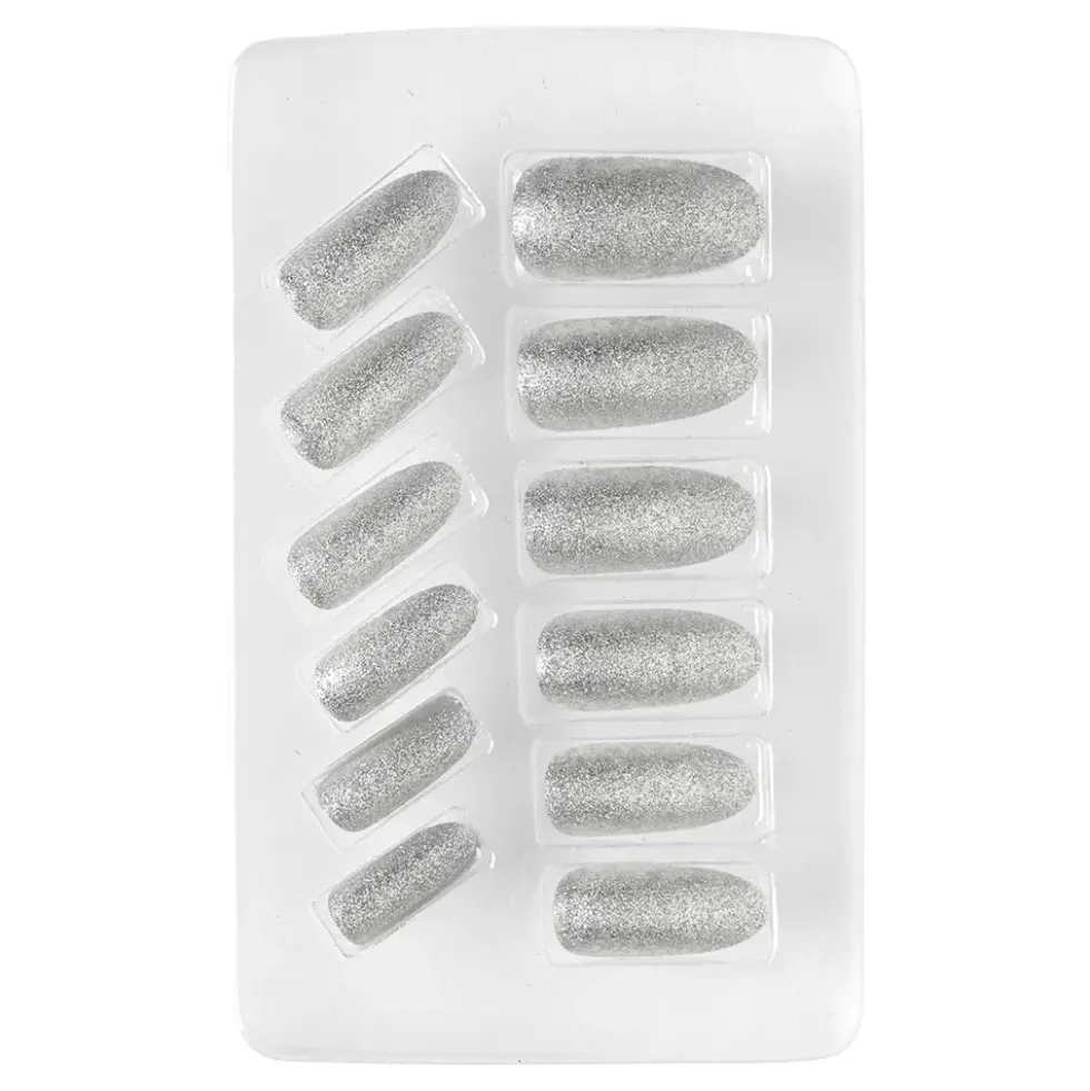 Lösnaglar Glitter Silver