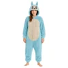 Lulu Monster Blå Onesie Dam Maskeraddräkt