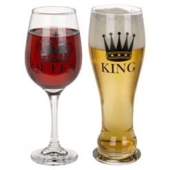 Öl- & Vinglas King & Queen