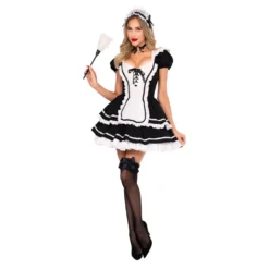 Maid to Flirt Klänning Deluxe Maskeraddräkt