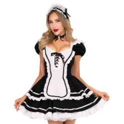 Maid to Flirt Klänning Deluxe Maskeraddräkt