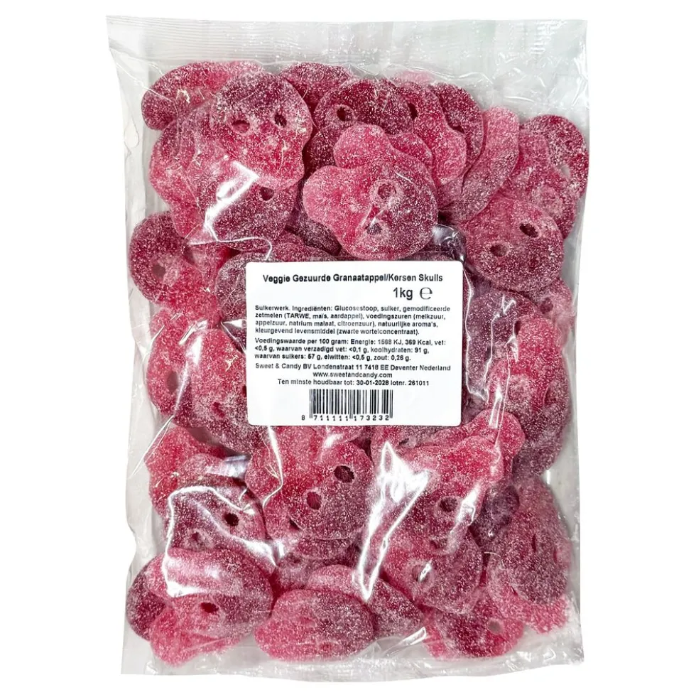 Matthijs Veggie Sur Skalle Granatäpple & Körsbär Storpack