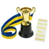 Minipokal Guld med Sverigeband