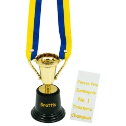 Minipokal Guld med Sverigeband