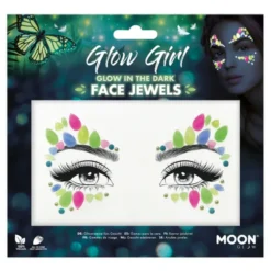 Moon Creations Face Jewels Självlysande Glow Girl