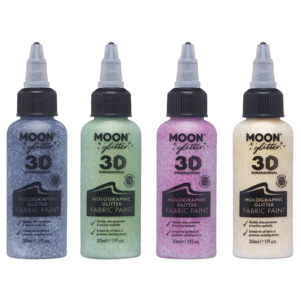 Moon Creations Holographic Glitter Fabric Paint