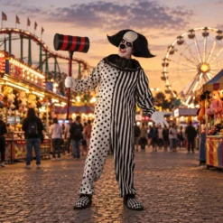 Mördar Pierrot Maskeraddräkt