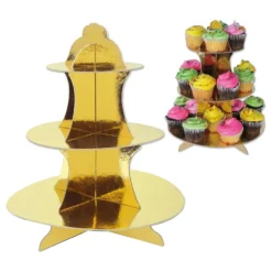 Muffinsställ Guld Metallic