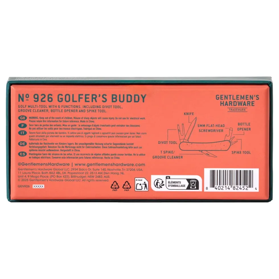 Multiverktyg för Golfaren- Golfer's Bu