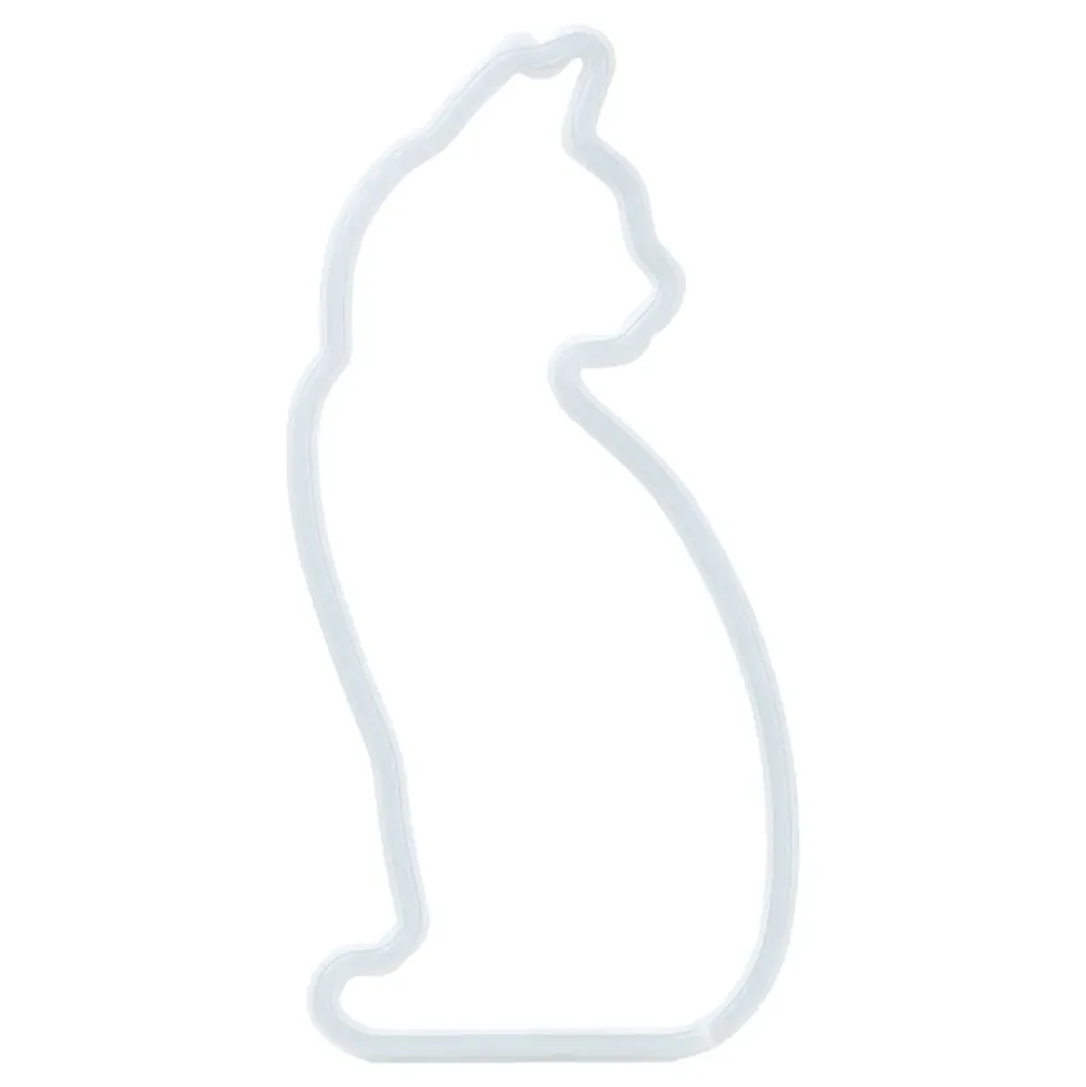 Mustard LED-lampa Katt Neon