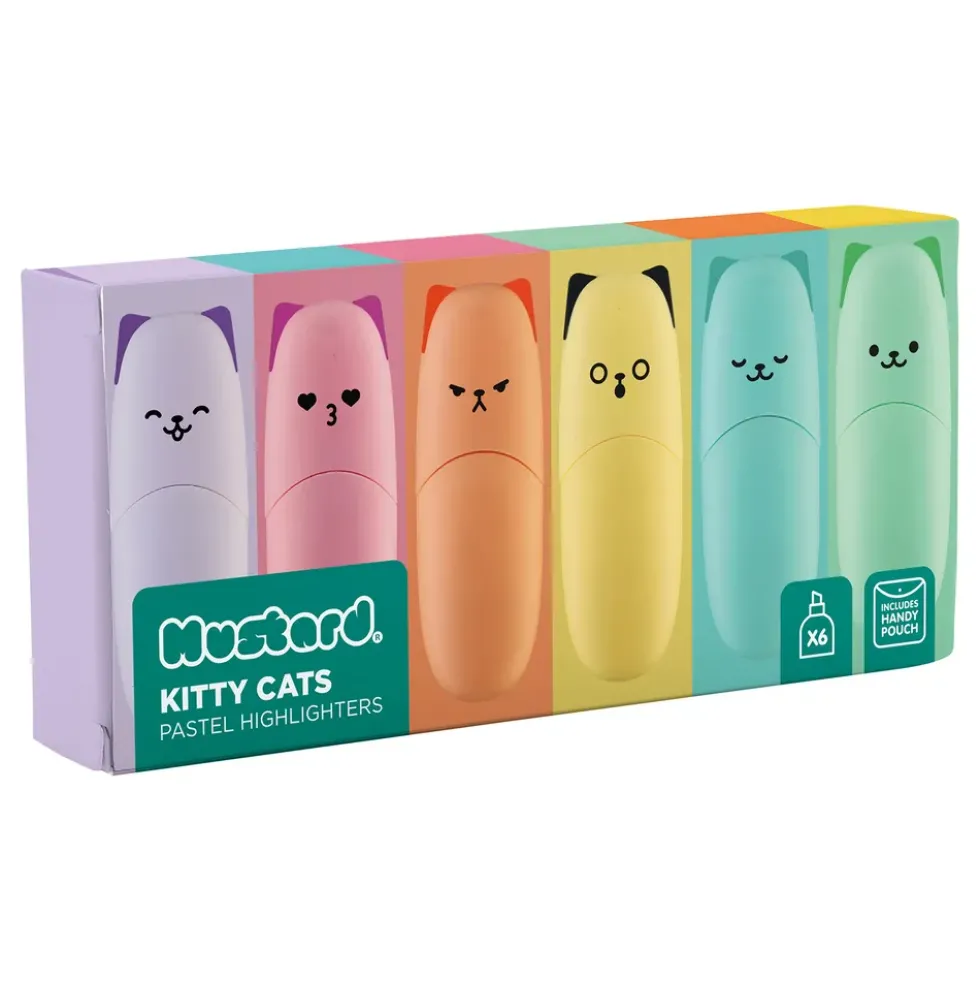 Mustard Överstrykningspenna Kitty Cats Pastell