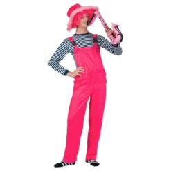 Neonrosa Hängselbyxor