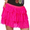 Neonrosa 80-tals Kjol
