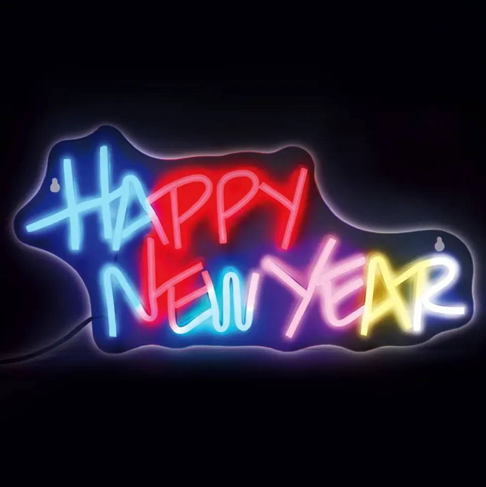 Neonskylt Happy New Year