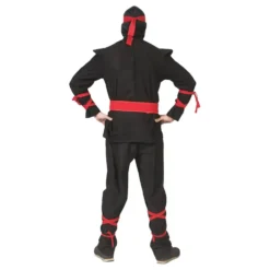 Ninja Svart/Röd Maskeraddräkt