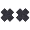 Nipple Covers Kors Svarta Glitter