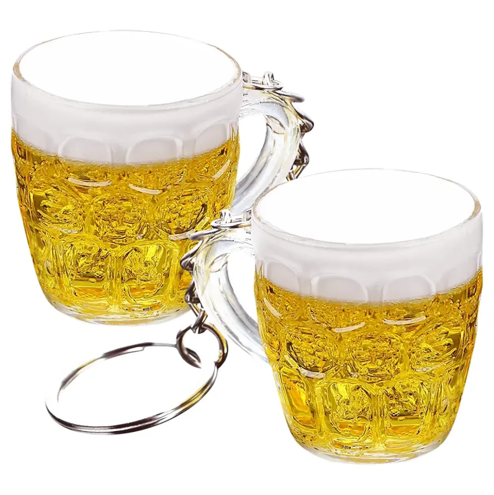 Nyckelring Ölglas