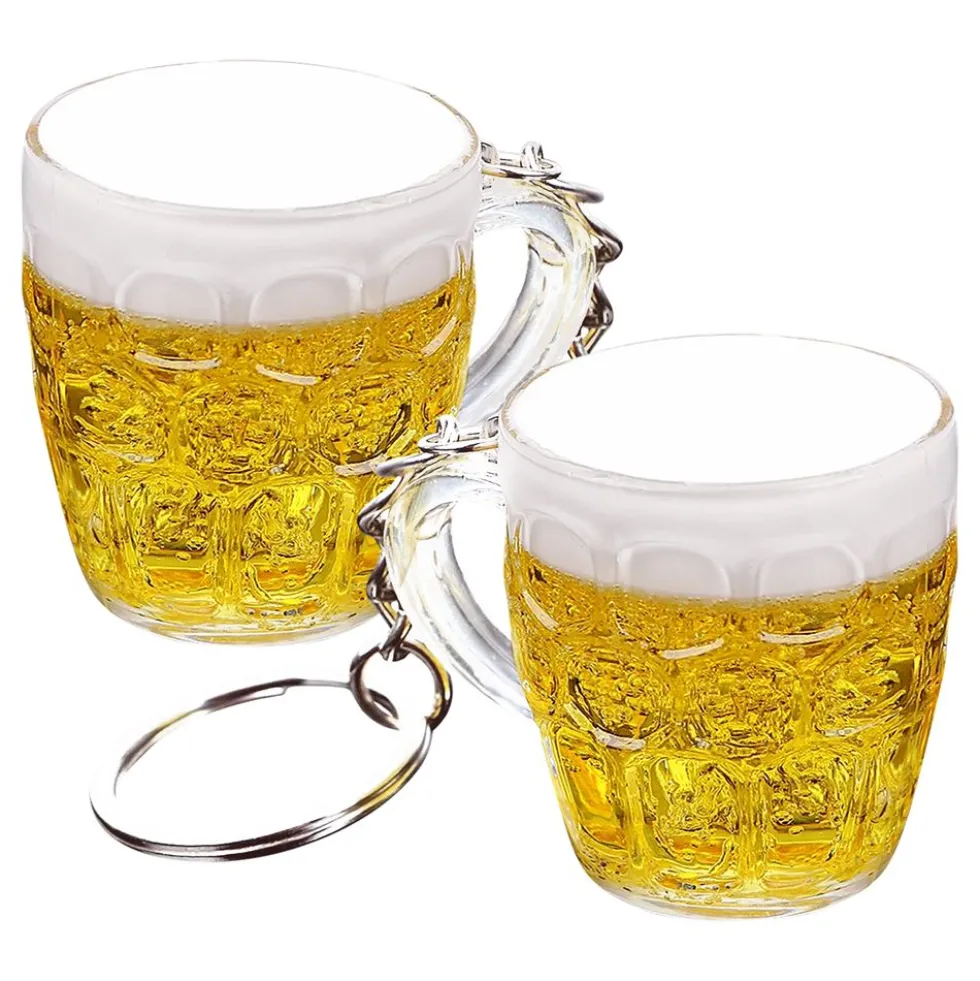 Nyckelring Ölglas