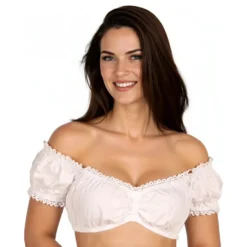 Oktoberfest Dirndl Blus Vit