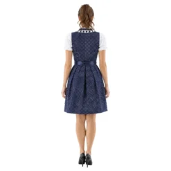 Oktoberfest Dirndl Blå/Vit Polka Dot Maskeraddräkt