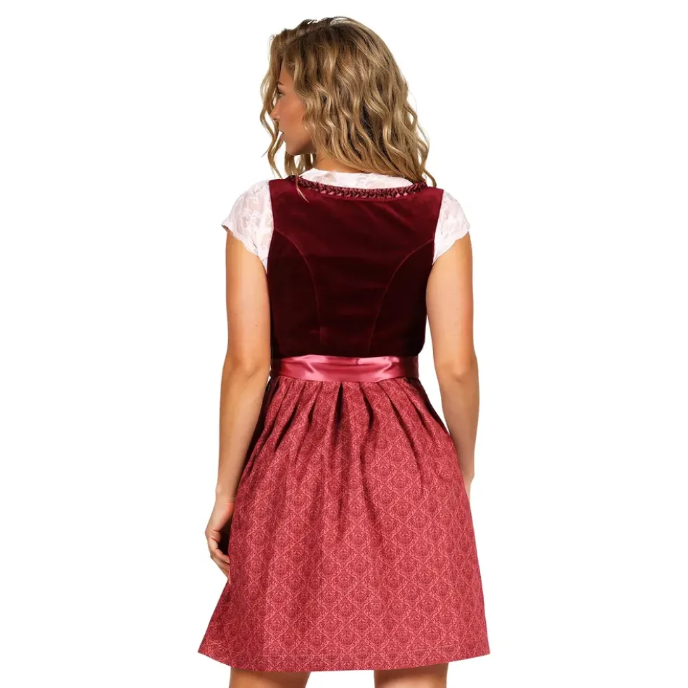 Oktoberfest Dirndl Jula Vinröd Deluxe Maskeraddräkt
