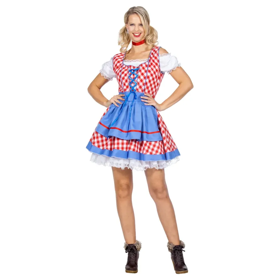 Oktoberfest Dirndl Rutig Maskeraddräkt