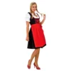 Oktoberfest Dirndl Svart/Röd Maskeraddräkt
