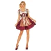 Oktoberfest Dirndl Vinröd Maskeraddräkt