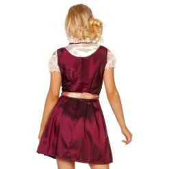 Oktoberfest Dirndl Vinröd Maskeraddräkt