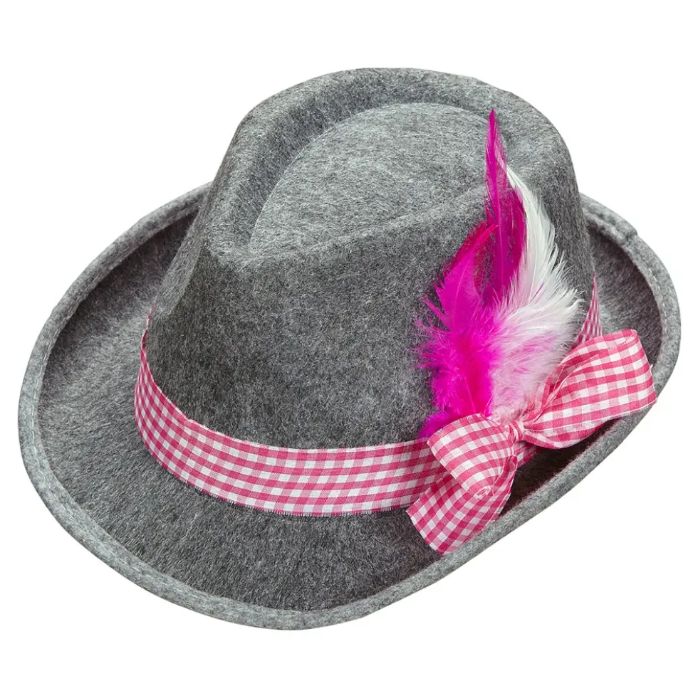 Oktoberfest Hatt med Fjädrar