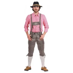 Oktoberfest Lederhosen Deluxe Grå