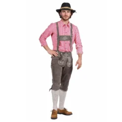 Oktoberfest Lederhosen Deluxe Grå