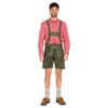 Oktoberfest Lederhosen Shorts Deluxe Grå/Grön