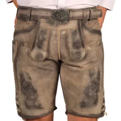 Oktoberfest Lederhosen Shorts Super Deluxe Vintage Beige